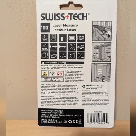 Swiss + Tech Laser Measure brand new - Picture 2 of 3